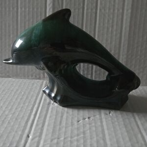 Vintage Blue Mountain Pottery Leaping Dolphin Figurine